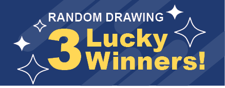Random Drawing 3 Lucky Winners!