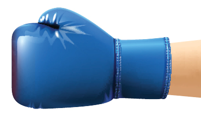 Blue boxing glove