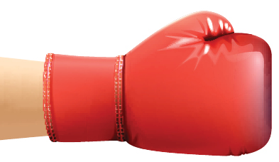 Red boxing glove